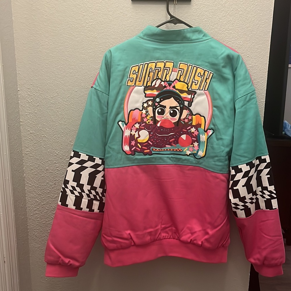Boxlunch exclusive Vanellope Von Schweetz racer jacket size Medium unisex